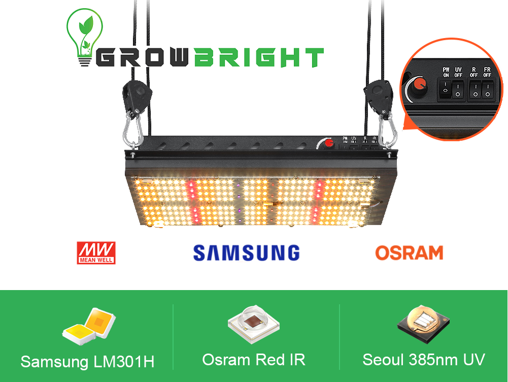 Samsung LM301H With Deep Red and UV- 120w LED QUANTUM BOARD.-Growbright