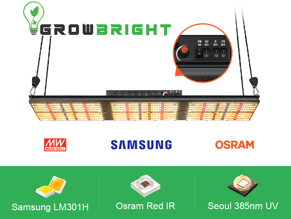 Samsung LM301H With Deep Red and UV- 320w LED QUANTUM BOARD.-Growbright