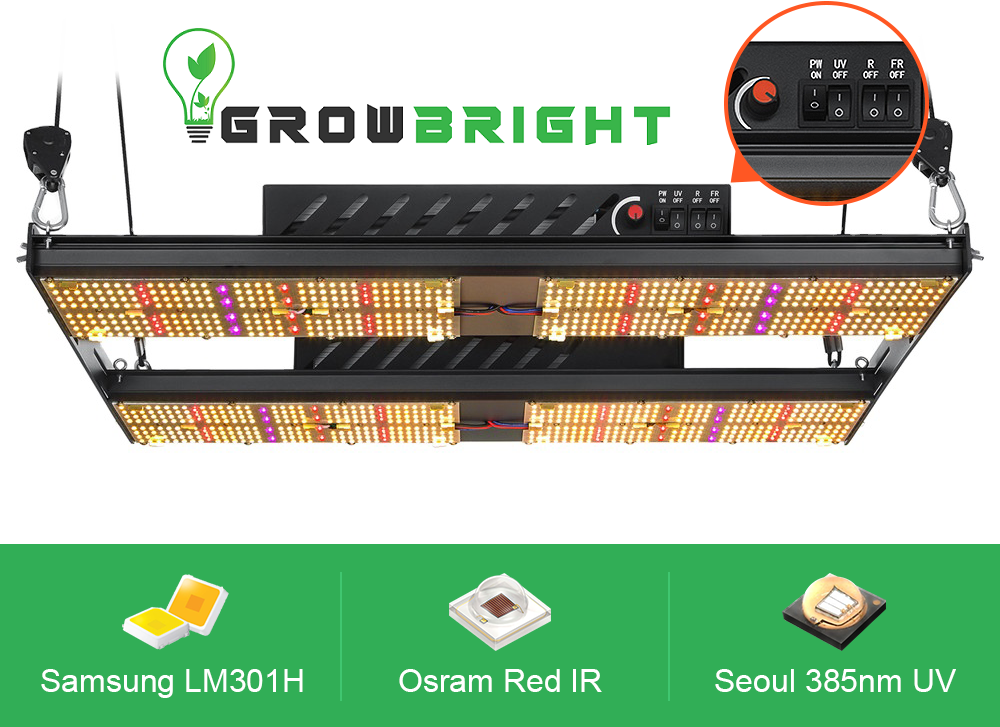 Samsung LM301H With Deep Red and UV- 480w LED QUANTUM BOARD.-Growbright